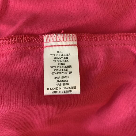 Honey and Rosie Hot Pink Satin V-Neck Fit & Flare Party Dress Sz 5 Cocktail Mini - Picture 11 of 13